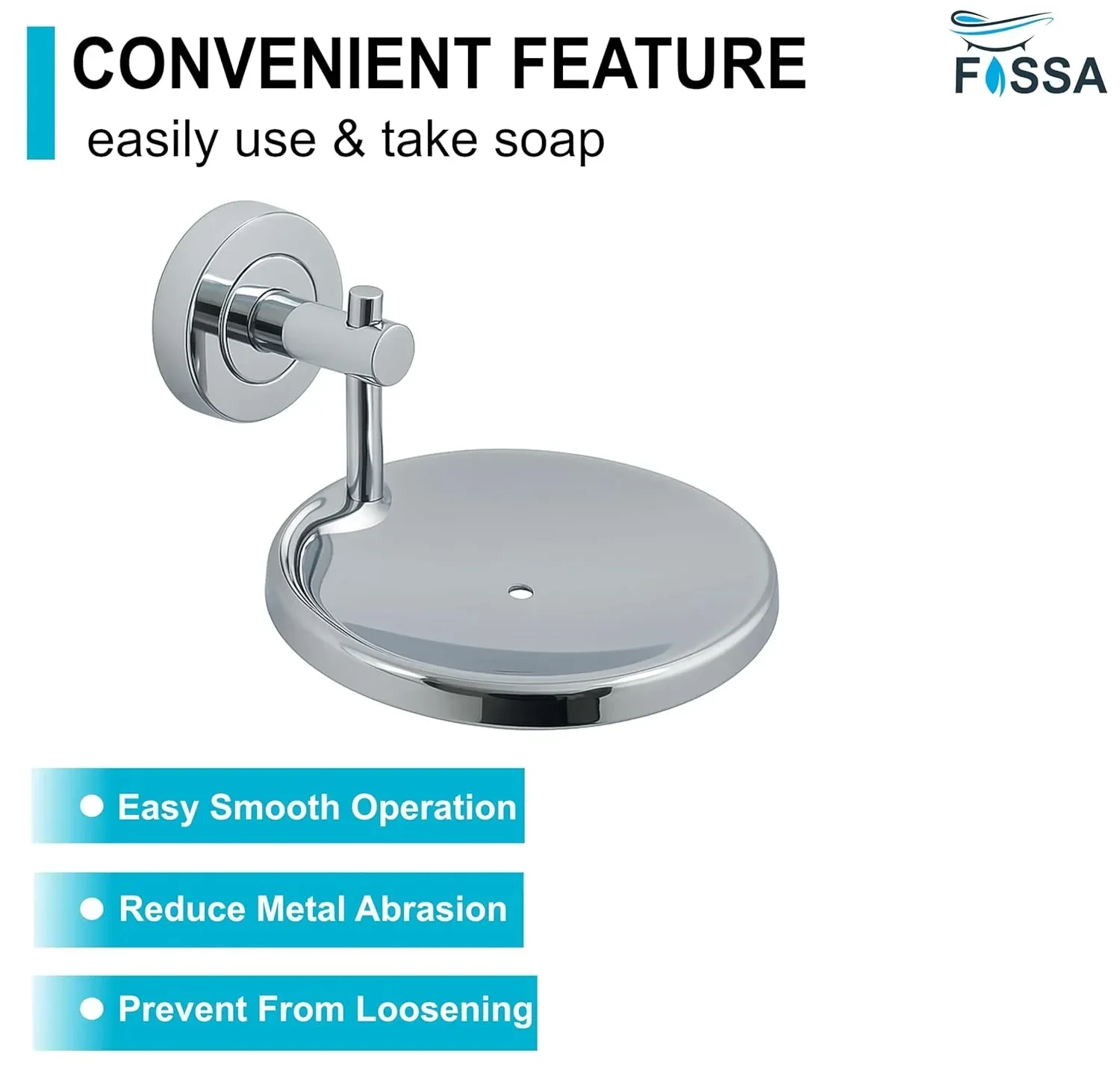 Round Stainless Steel Wall Mounted Soap Dish –Silver - Image 4