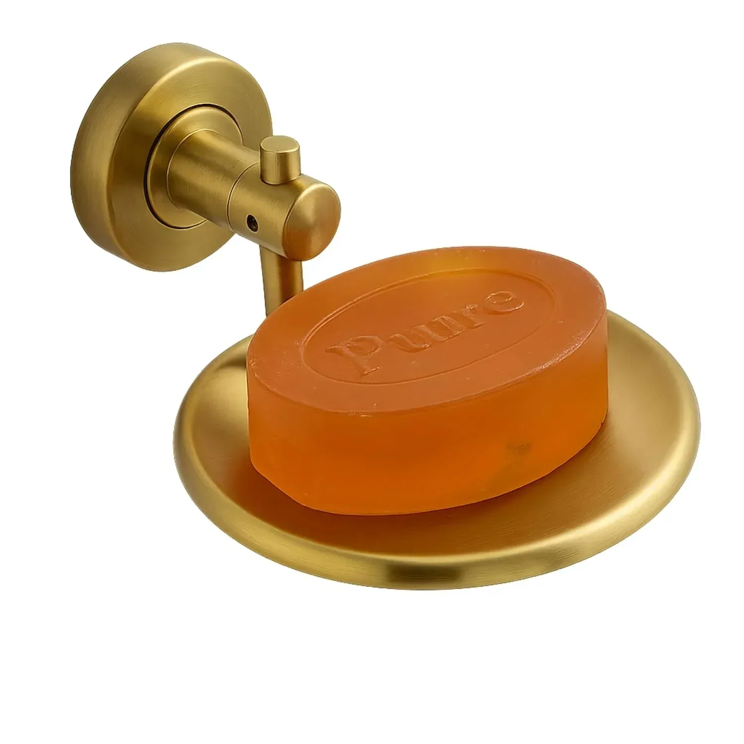 Round Stainless Steel Wall Mounted Soap Dish Gold