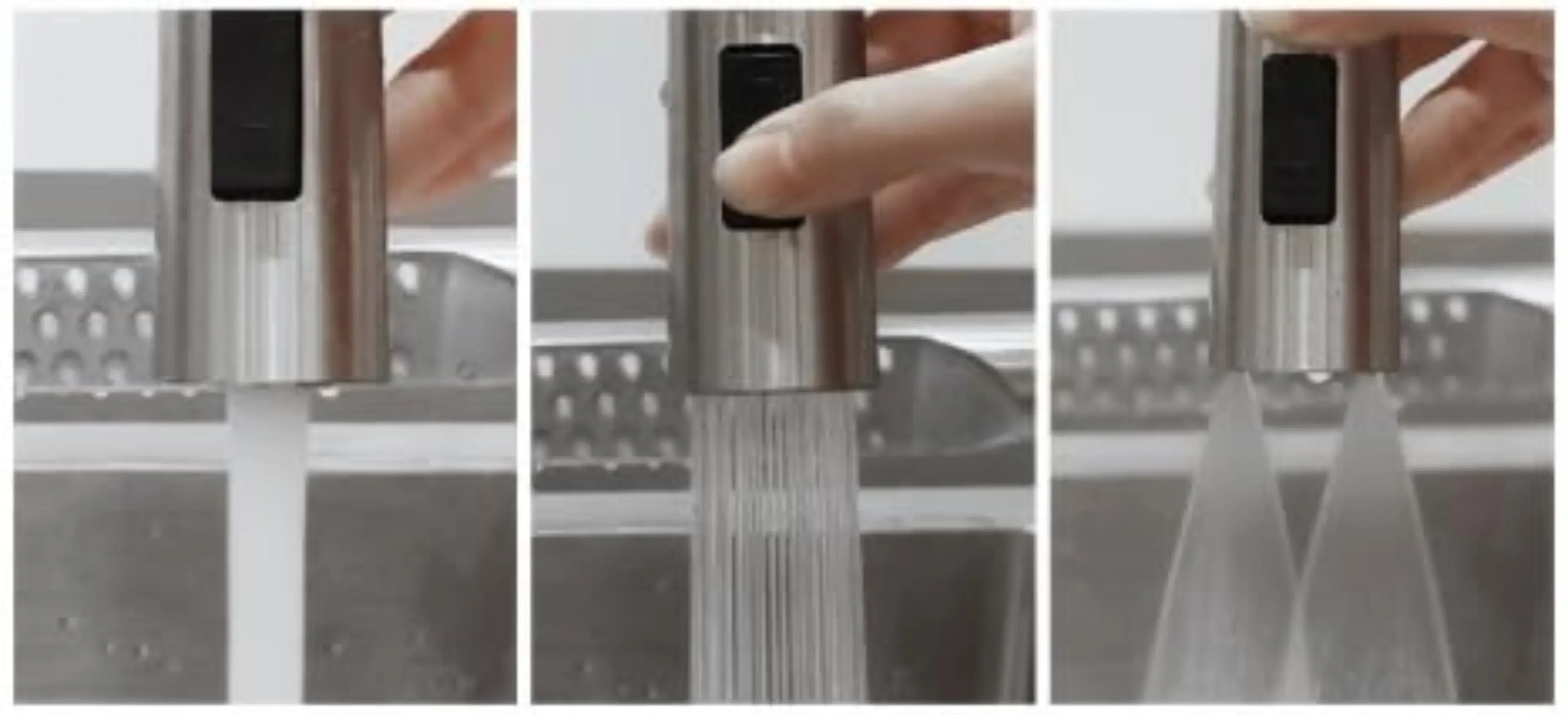Waterfall Four-Flow 360° Hot & Cold Stainless Steel Kitchen Mixer Faucet Silver - Image 4