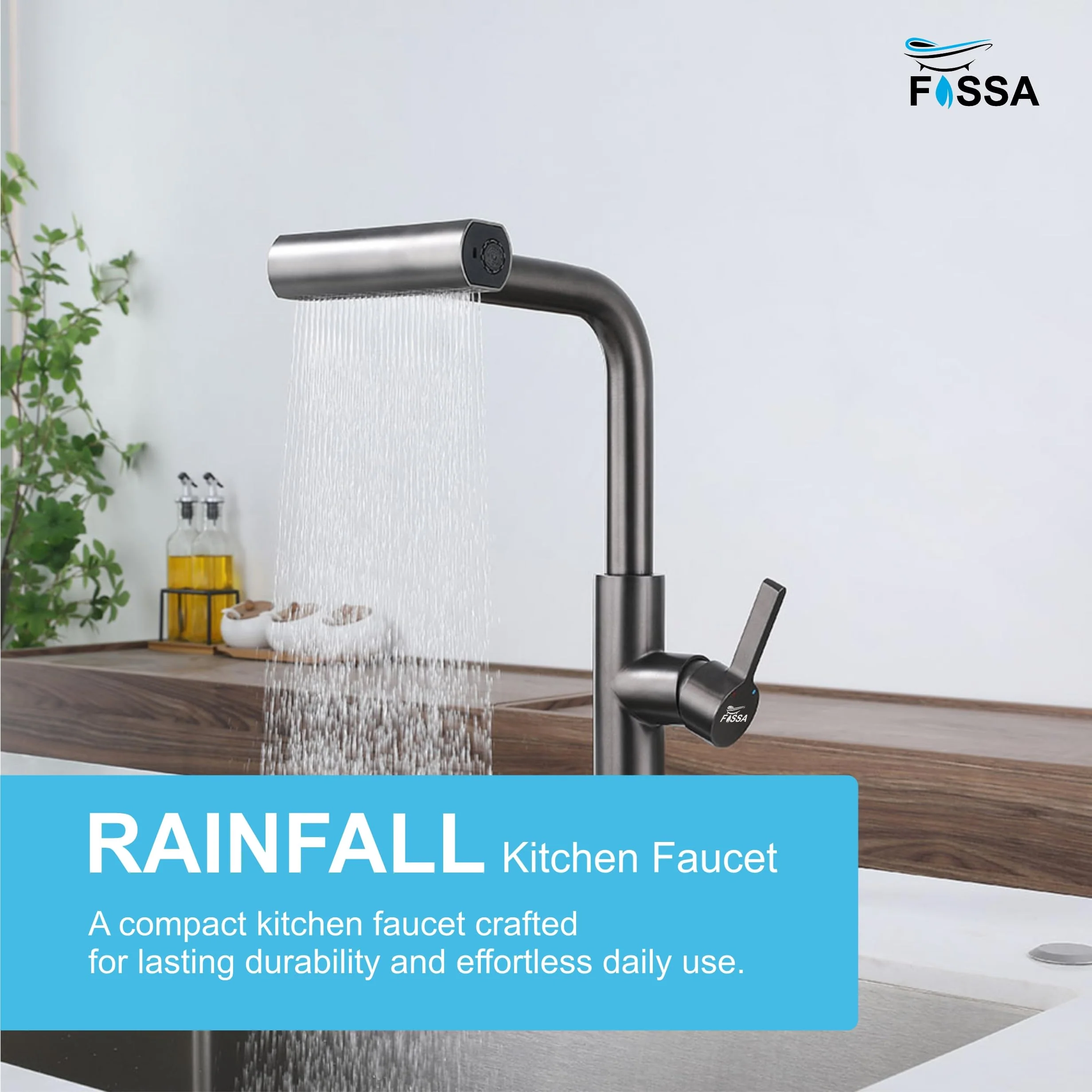 Rainfall Pull Out Triple-Flow 360° Hot & Cold Stainless Steel Kitchen Mixer Faucet Black - Image 6