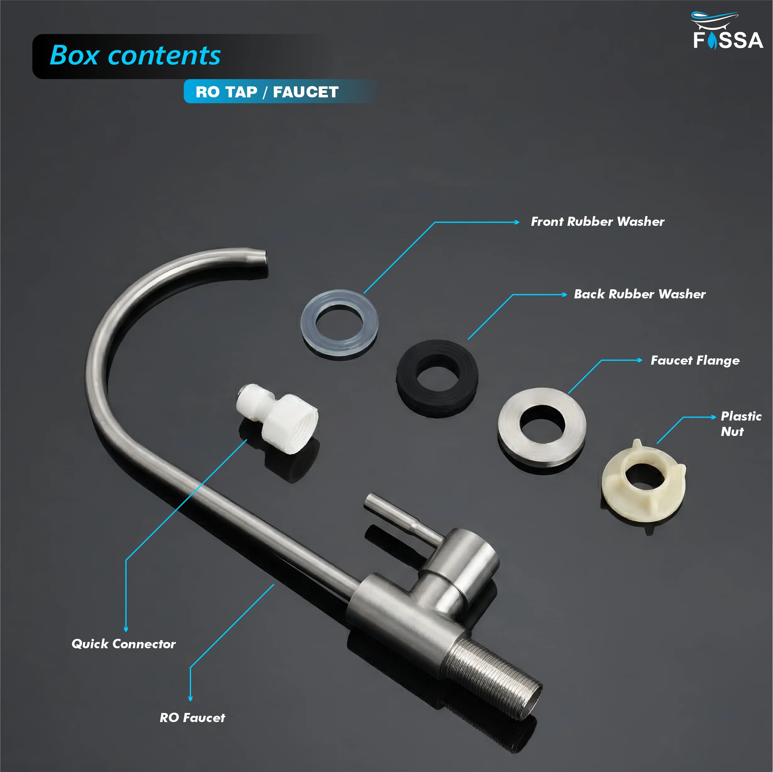 RO Tap/Faucet Premium Stainless Steel Silver - Image 3