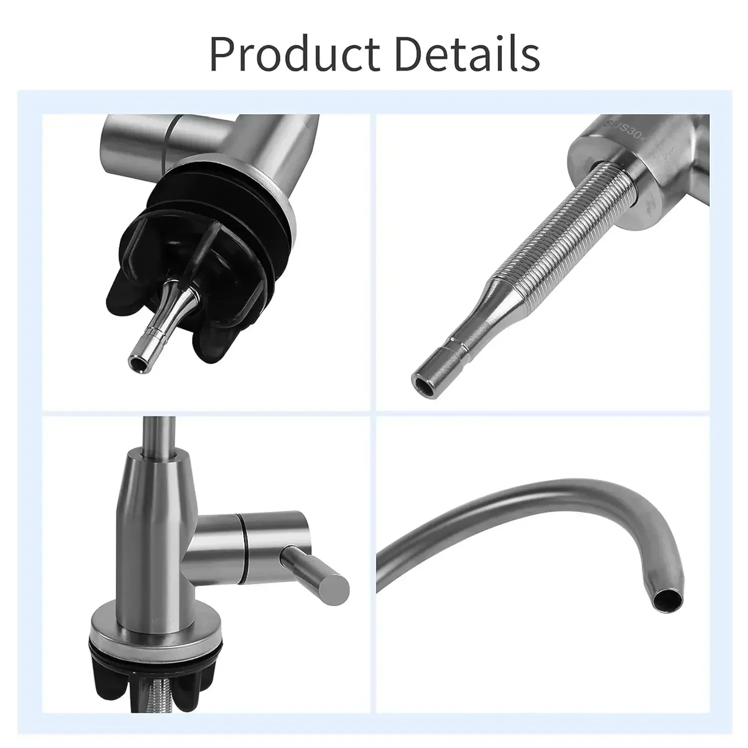 RO Tap/Faucet Premium Stainless Steel Chrome Finish - Image 5
