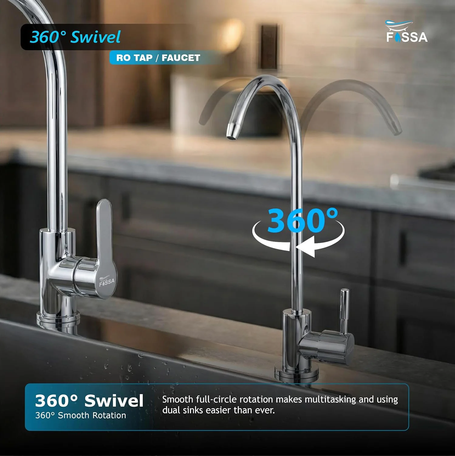 RO Tap/Faucet Premium Stainless Steel Chrome - Image 6