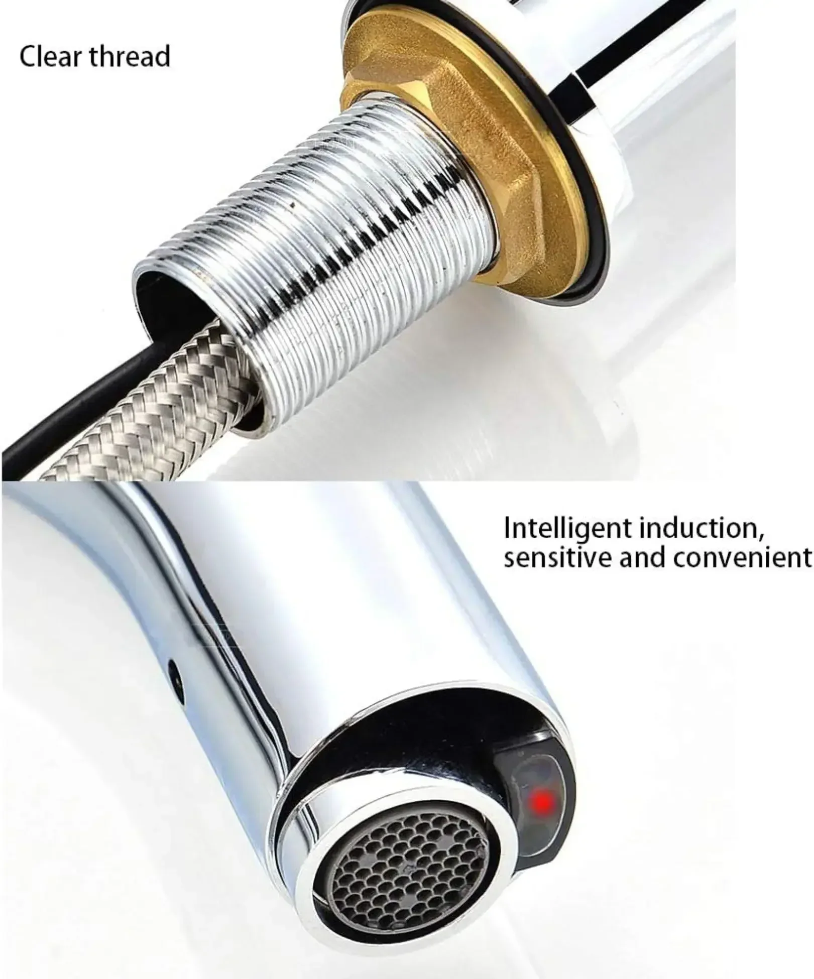 Touchless Bathroom Sink Faucets Automatic Induction Sensor Water Faucet Infrared Single Cold Tap with Control Box - Image 2