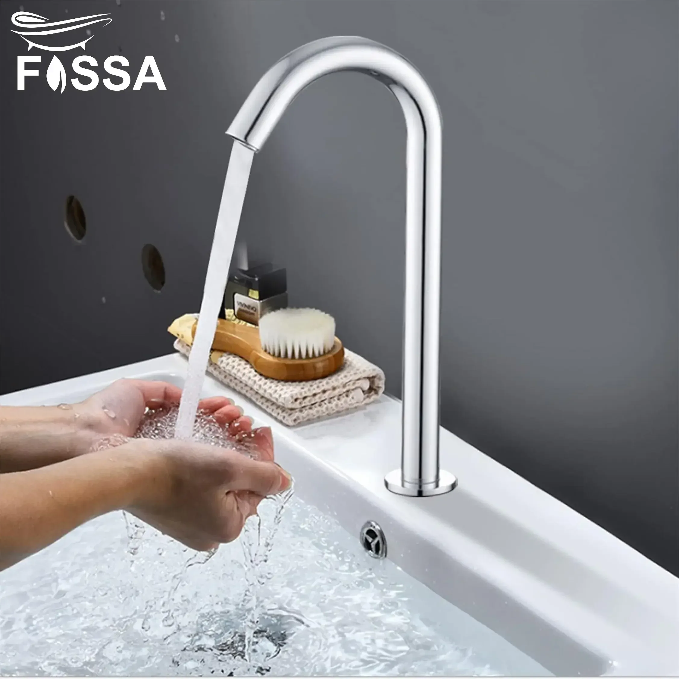 Touchless Bathroom Sink Faucets Automatic Induction Sensor Water Faucet Infrared Single Cold Tap with Control Box - Image 5