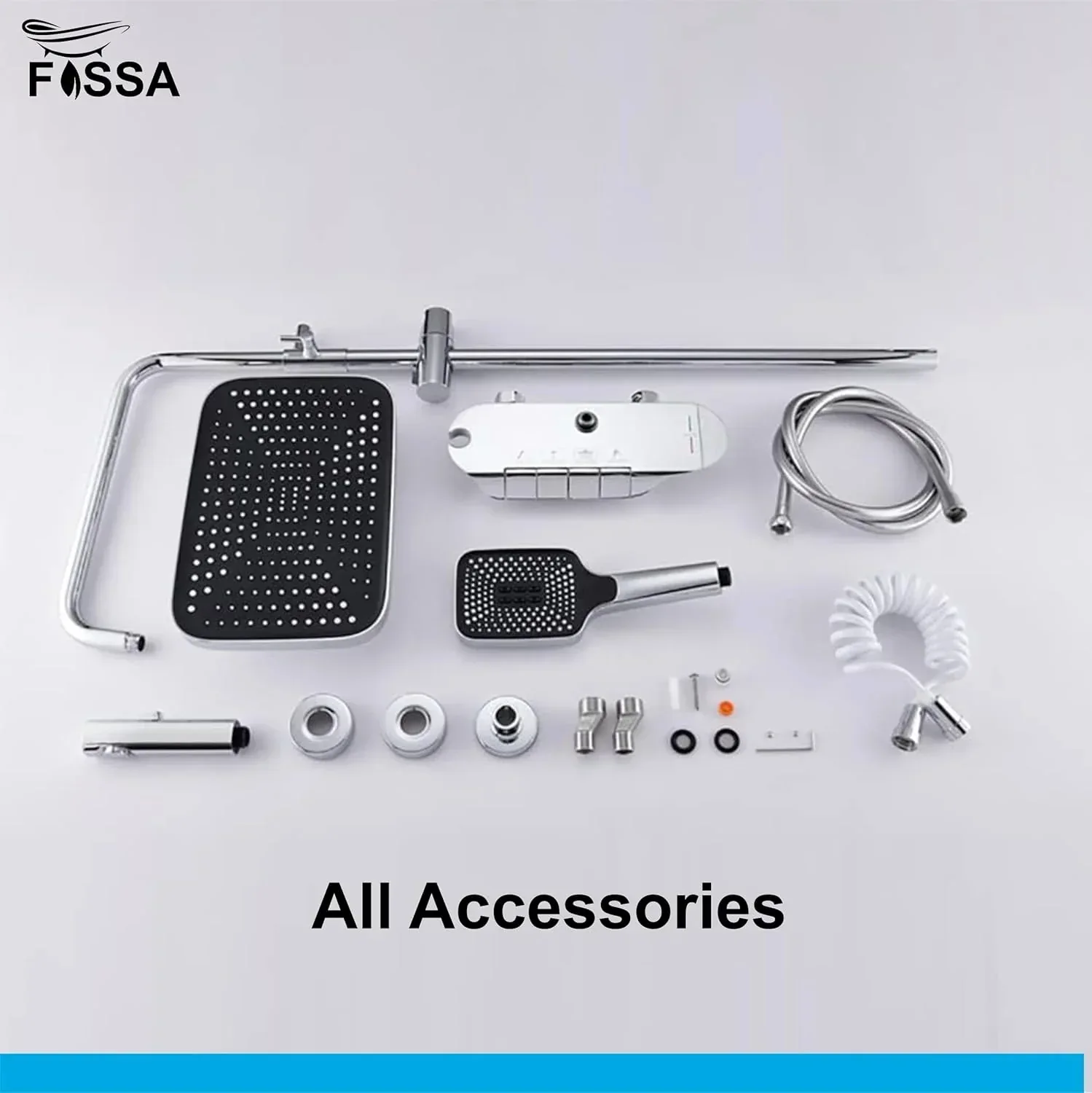 Smart Shower Panel With Piano Button Set (Chrome) - Image 6