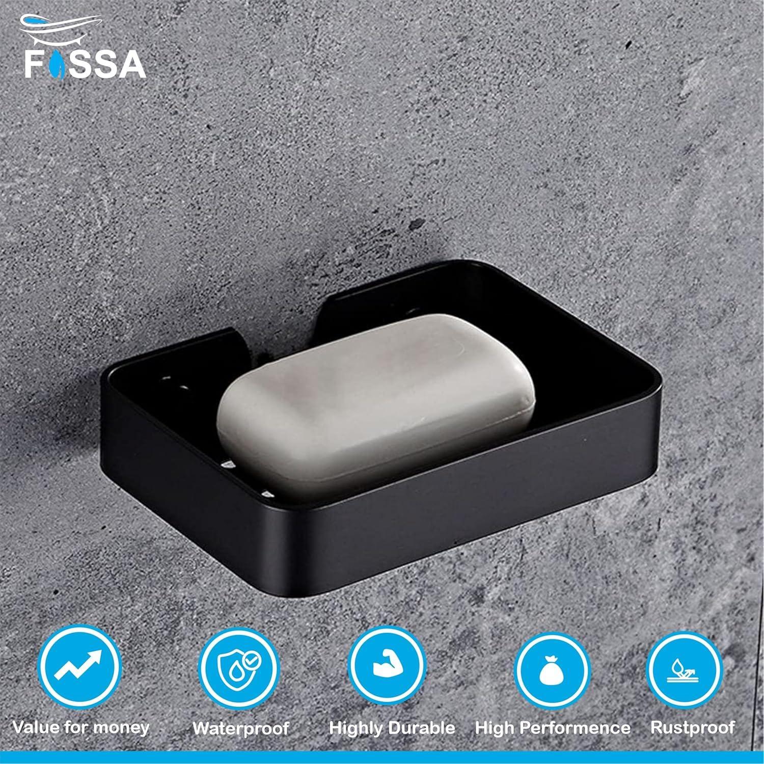 Square Stainless Steel Wall Mounted Soap Dish – Black - Image 4