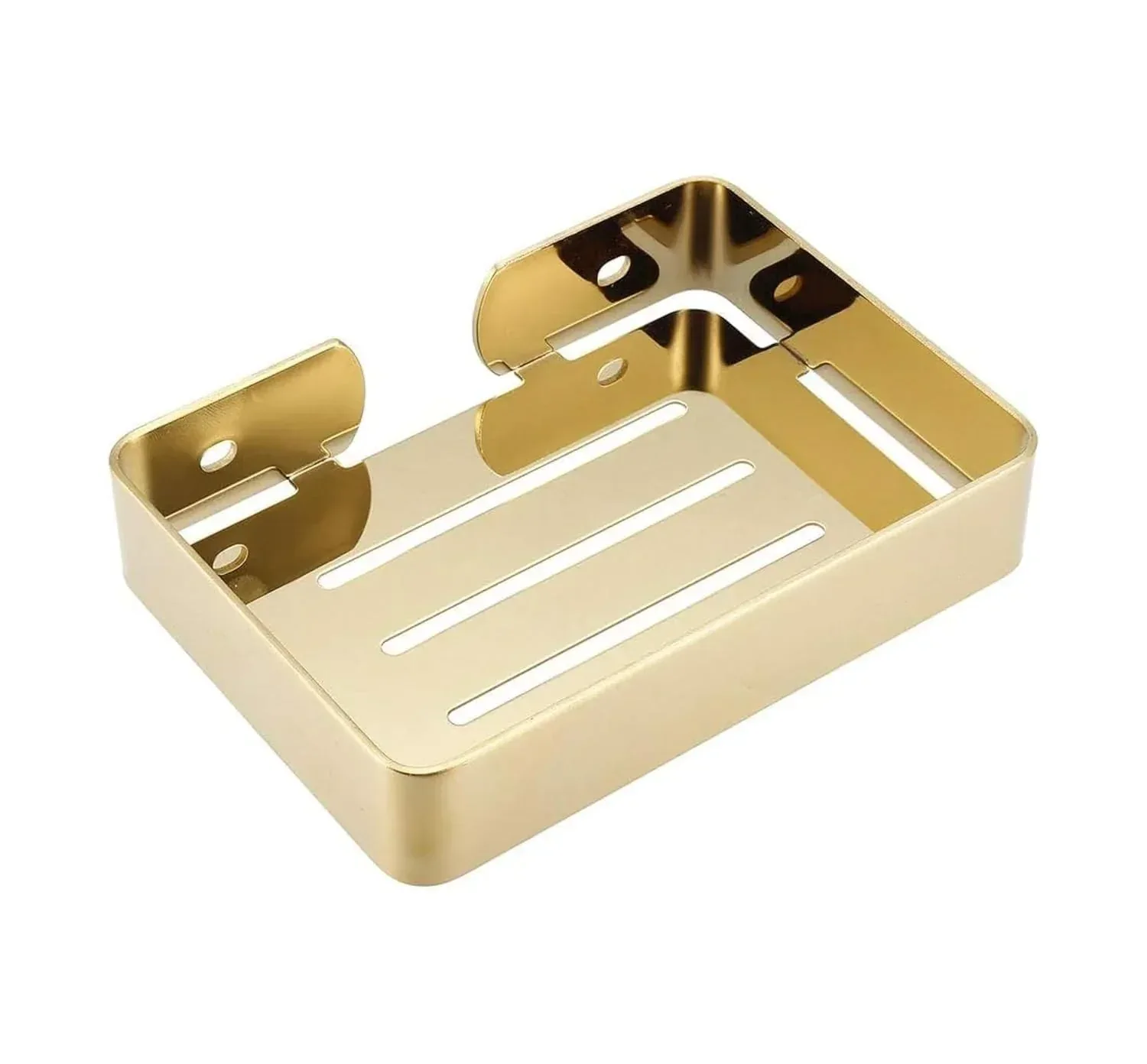 Square Stainless Steel Wall Mounted Soap Dish – Gold