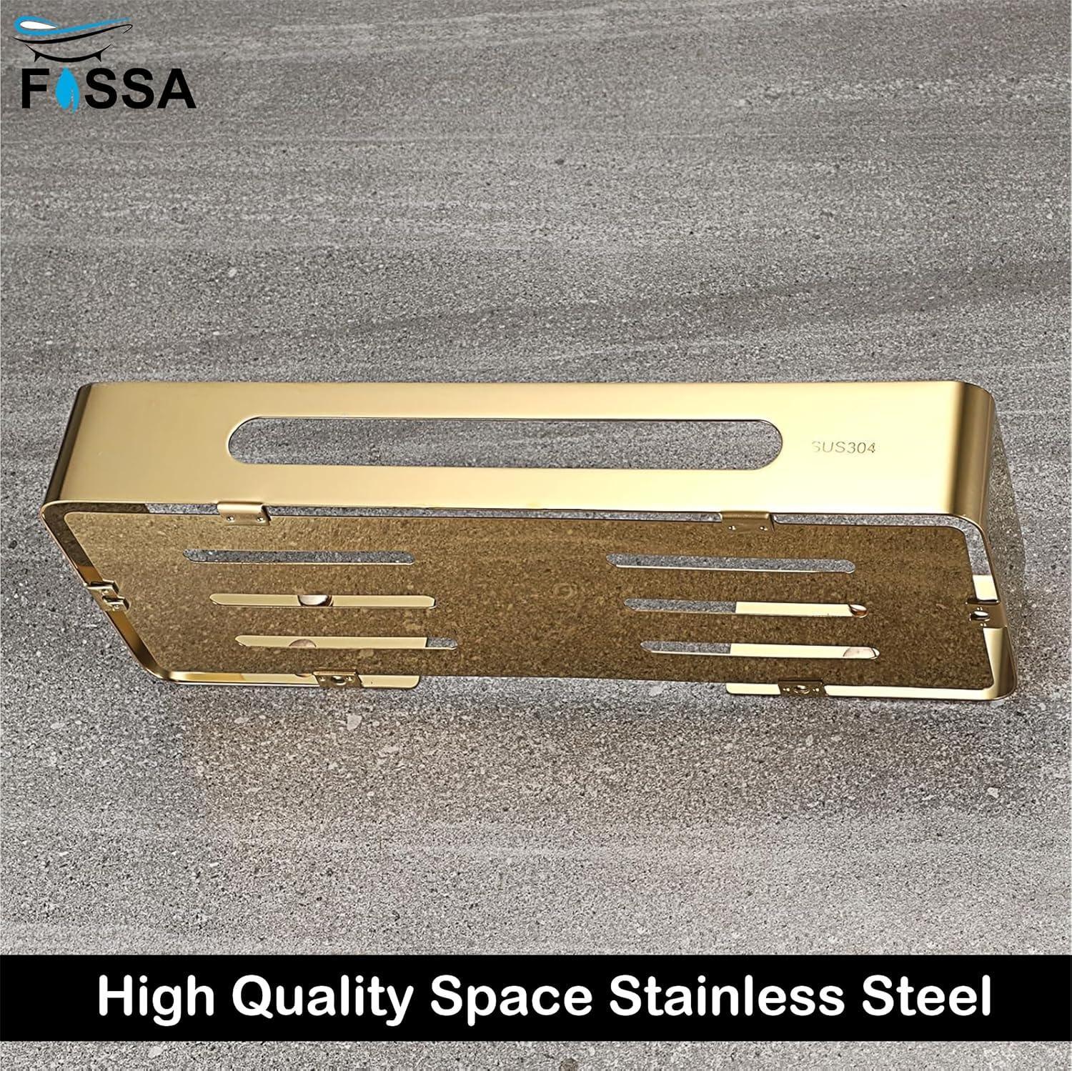 Square Stainless Steel Corner Shelf (Gold) 3 set - Image 2