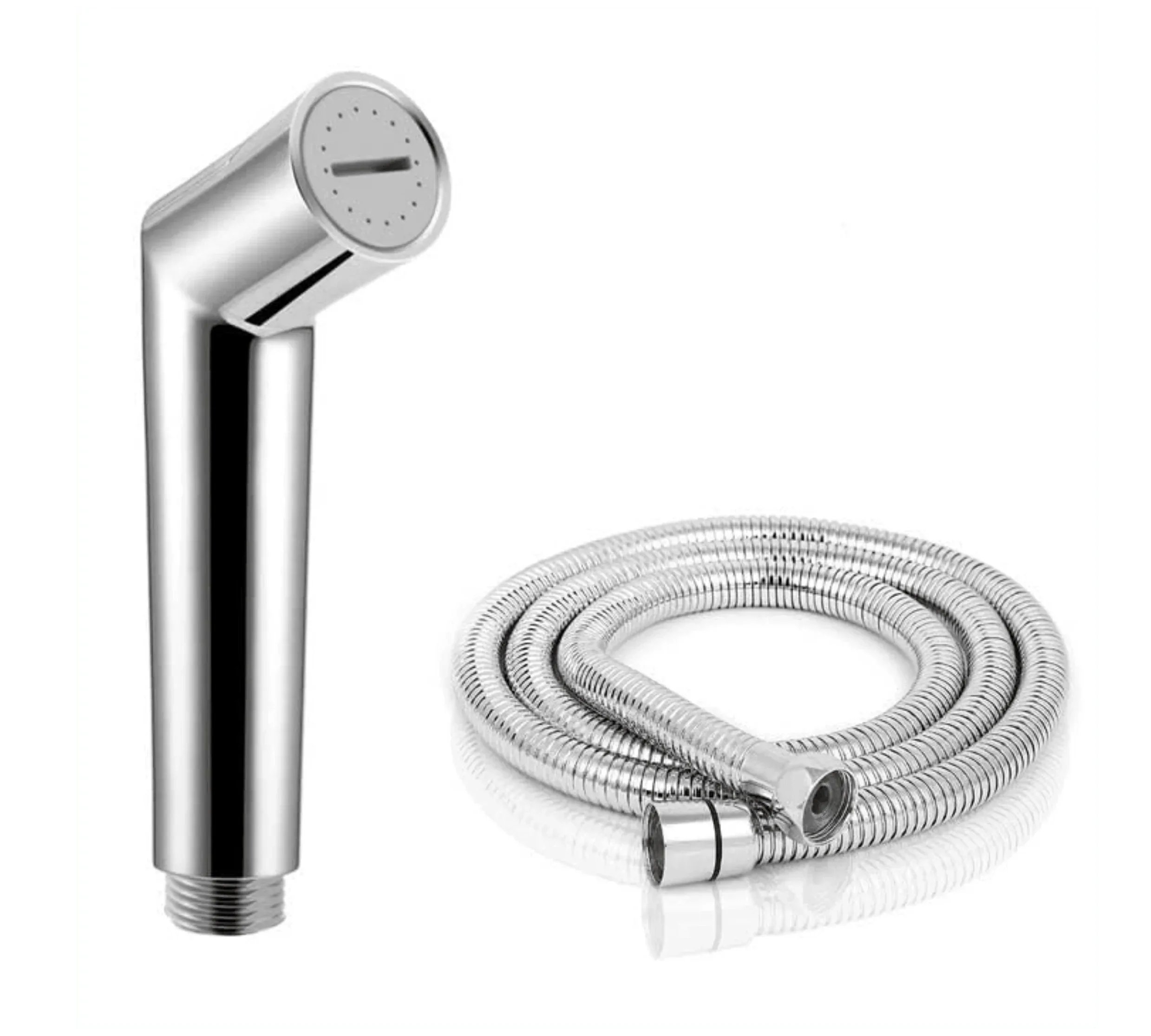 Stady Handheld Bidet Sprayer Silver ABS Health Faucet with 1 Meter 304-Grade SS Hose Pipe & Hook
