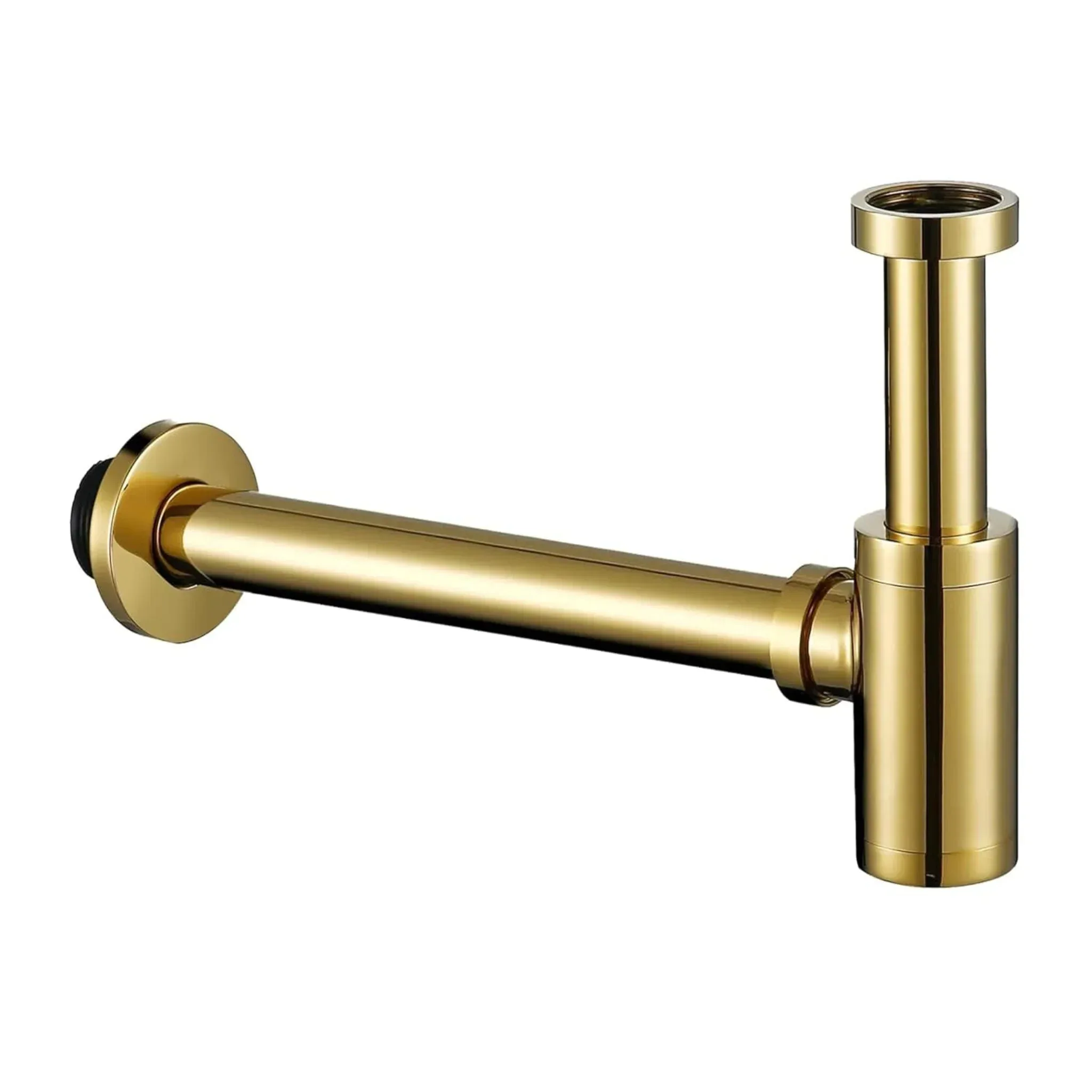 12 inch Stainless Steel Gold Bottle Trap with Flange