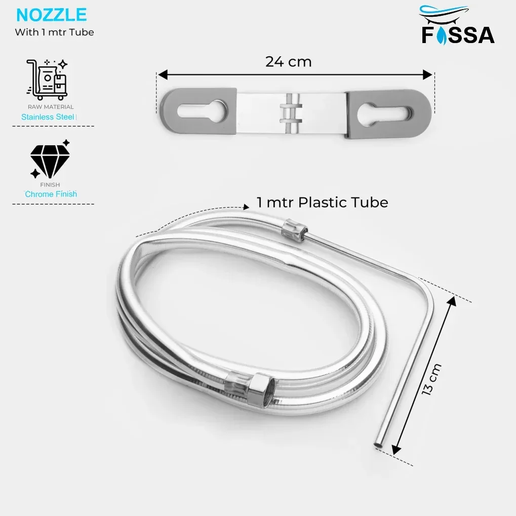 Straight Jet Spray with Heavy PVC Hose Pipe 1.5 Meter for Toilet - Image 3