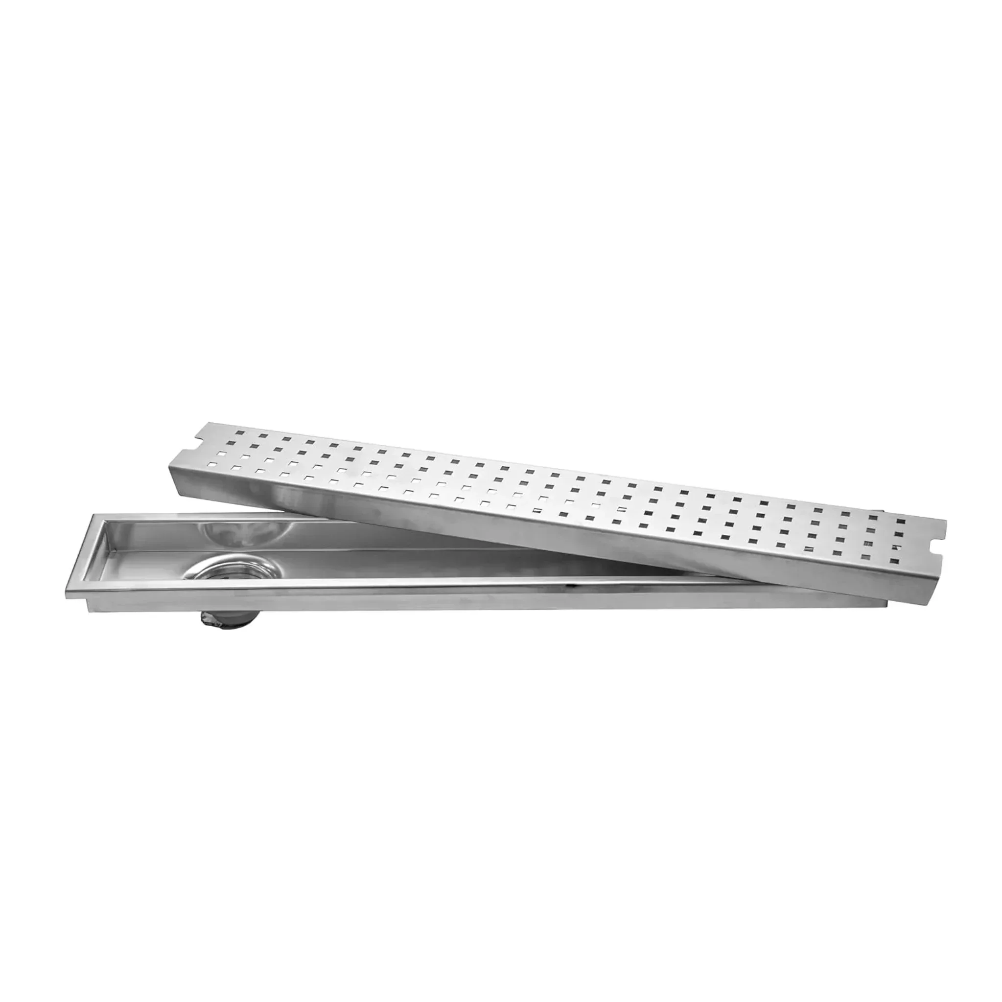 Ultra (24 x 4 Inches) 304 Grade Brushed Shower Drain Channel Floor Drain