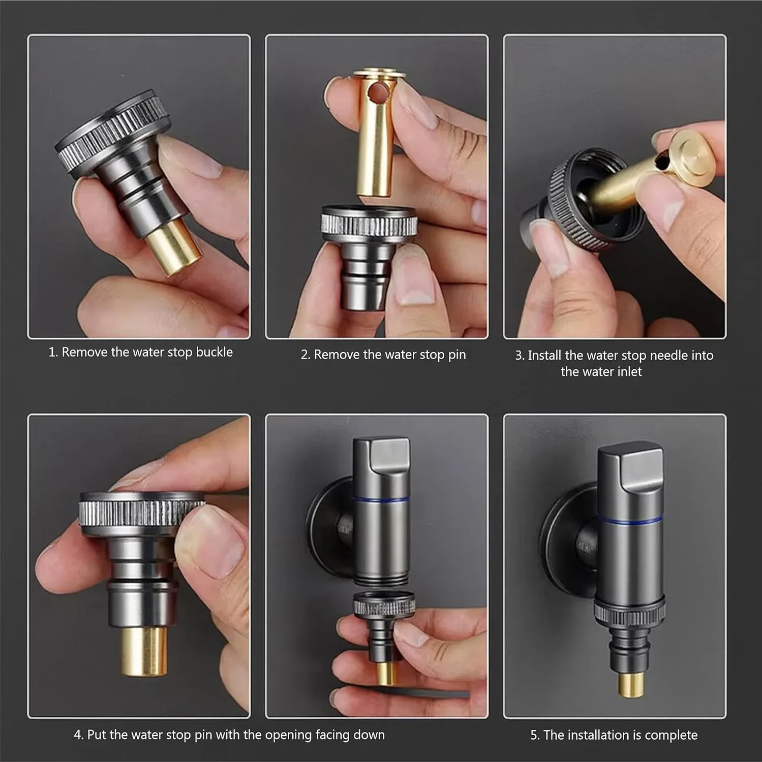 Fossa Washing Machine Tap Faucet Adapter Nozzle cock Silver Pack OF 1 - Image 6