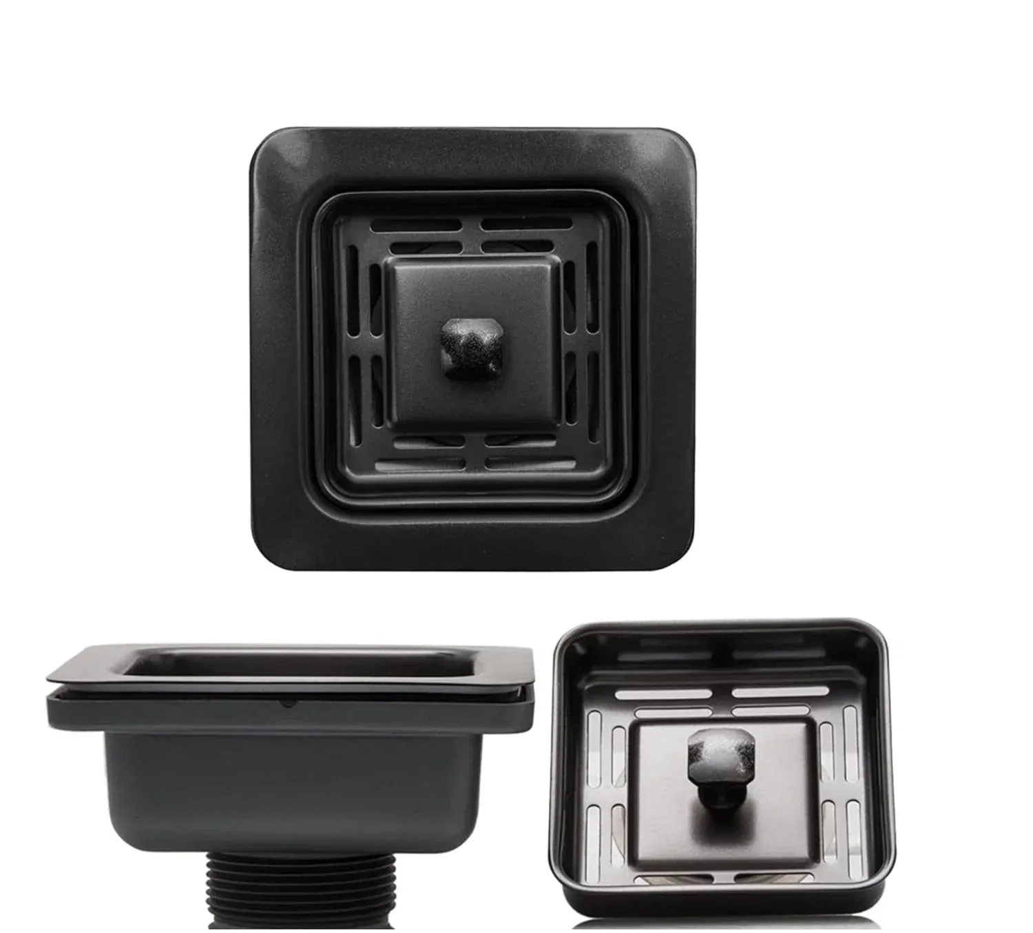 Fossa Stainless Steel Waste Coupling For Kitchen Sinks ( Black )