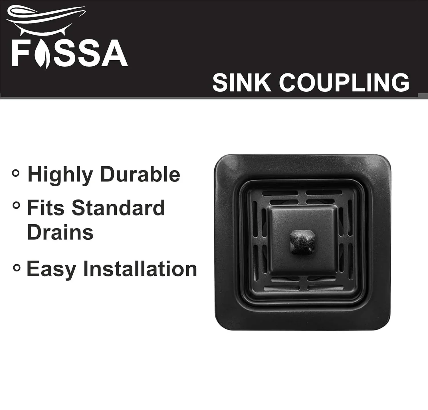 Fossa Stainless Steel Waste Coupling For Kitchen Sinks ( Black ) - Image 3