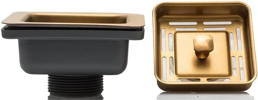 Fossa Stainless Steel Waste Coupling For Kitchen Sinks (Gold) - Image 2
