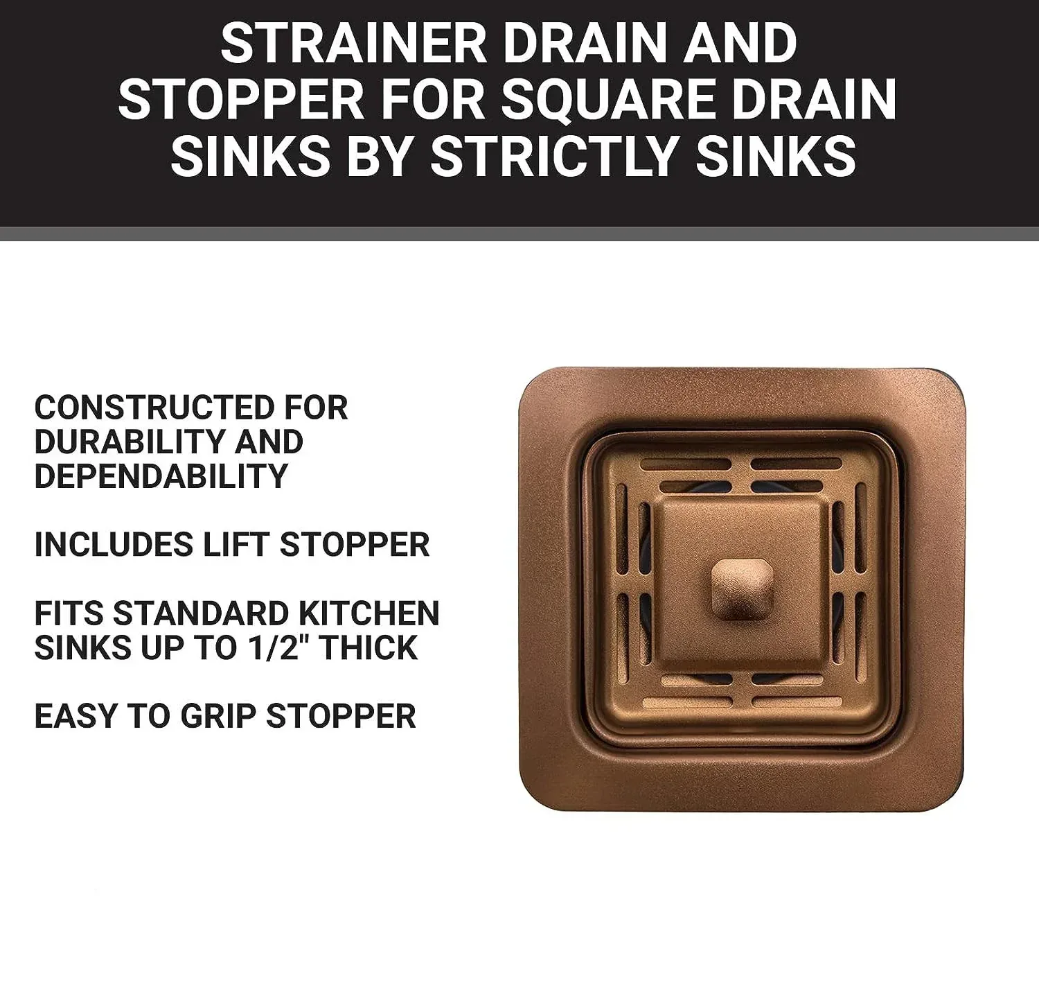 Fossa Stainless Steel Waste Coupling For Kitchen Sinks ( Rose Gold ) - Image 5